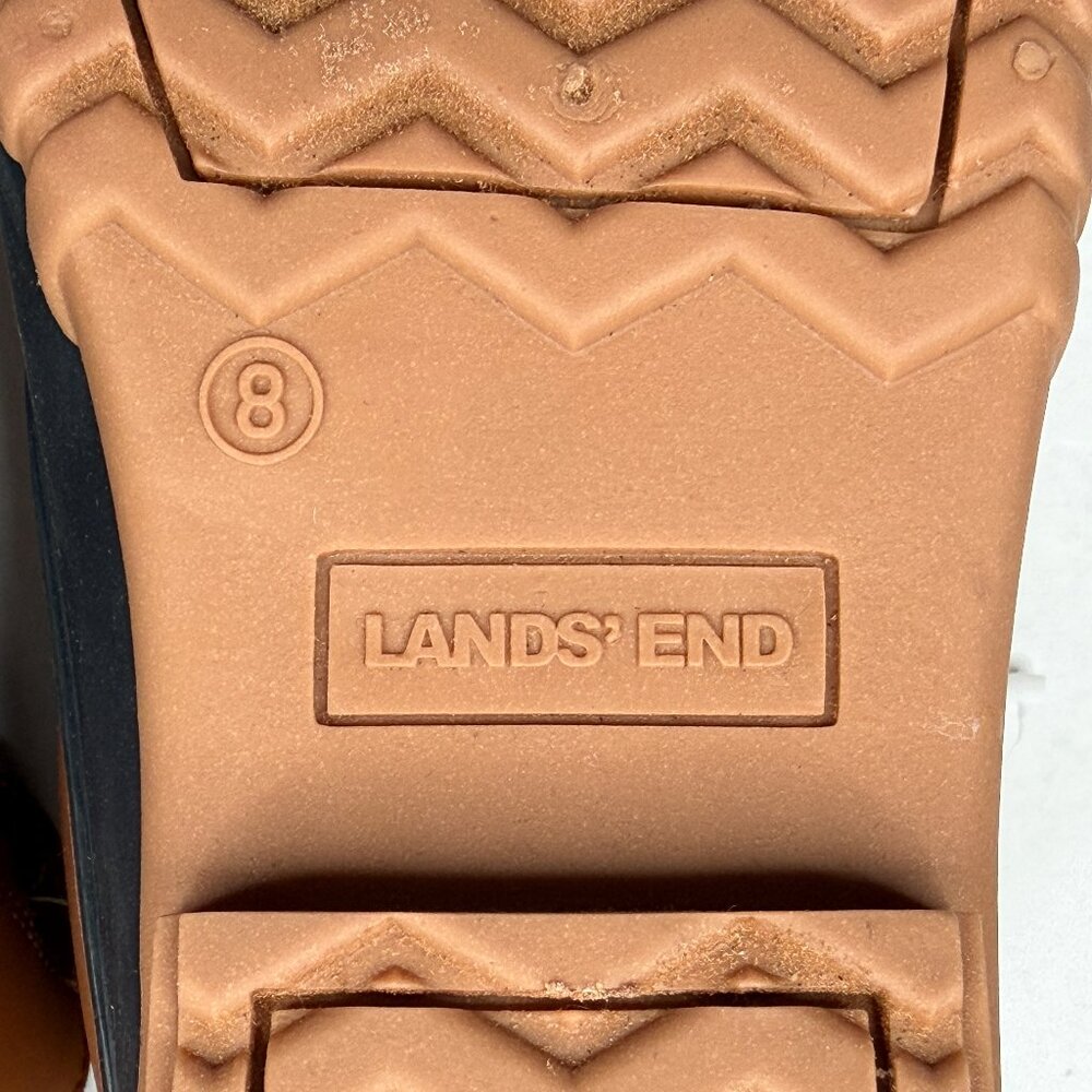 Lands' End Dakota Waterproof Insulated Duck Lace-Up Boots Hazelnut Tan Sz 8 NWT - Picture 8 of 10